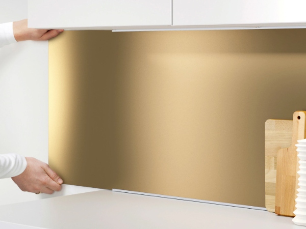 kitchen splashback brass