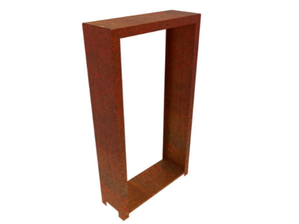 jardi low wood storage, corten steel outdoor wood storage
